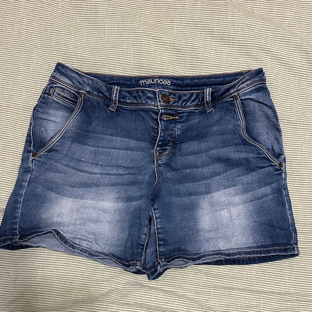Maurices Dark Blue Jean Shorts
